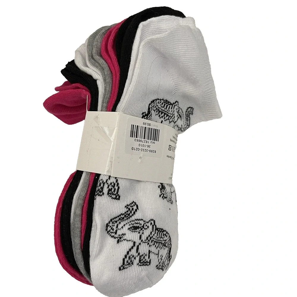 Refuge Low Cut Socks 7 Pair Pack - Size 9-11 Fits Most NWT Elephant